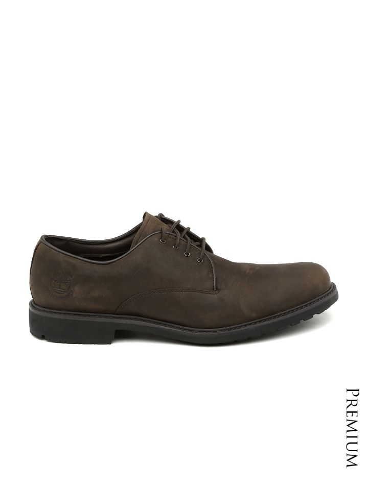 Timberland Men Brown Leather Derby Shoes