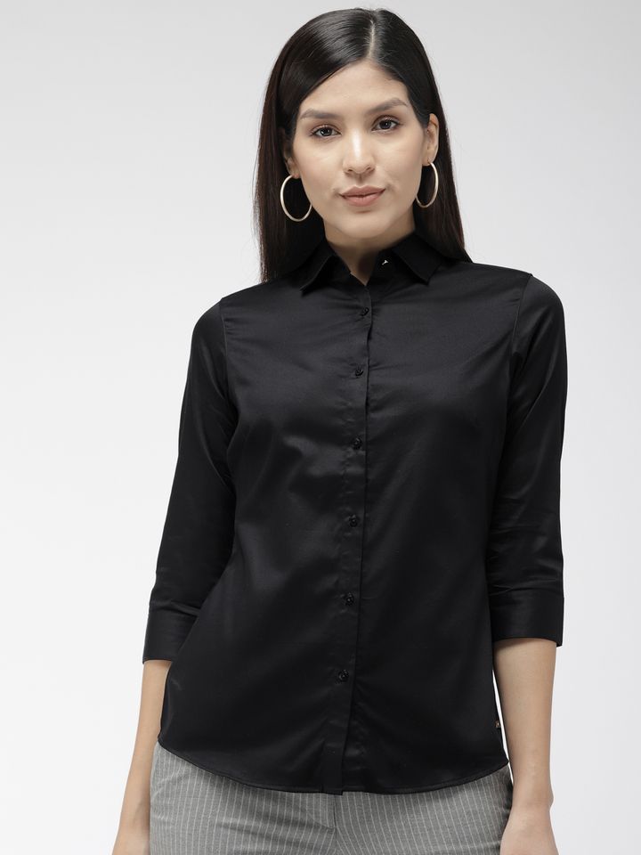 Buy Park Avenue Women Black Slim Fit 