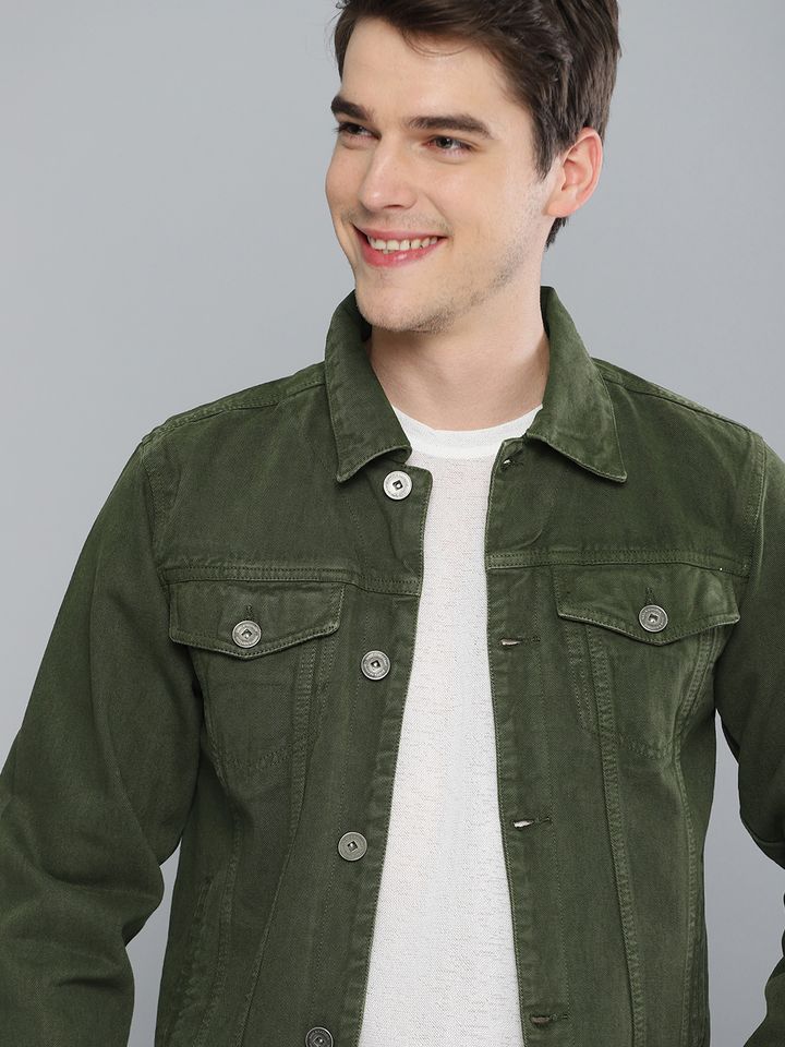 Solid Denim Jacket - Jackets for Men 
