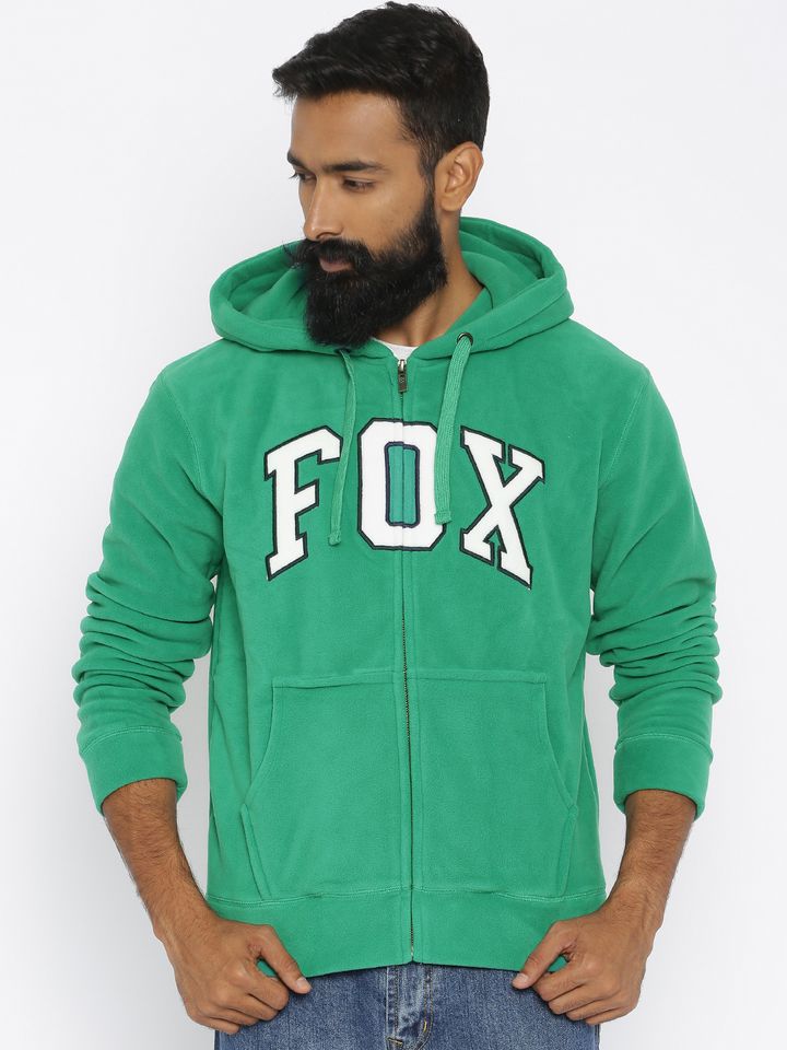 Fox hooded sweatshirt green Clearance