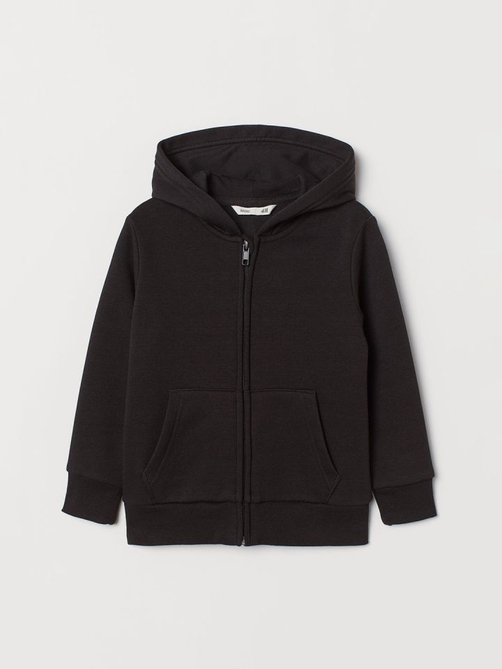 Boys black hooded jacket sale
