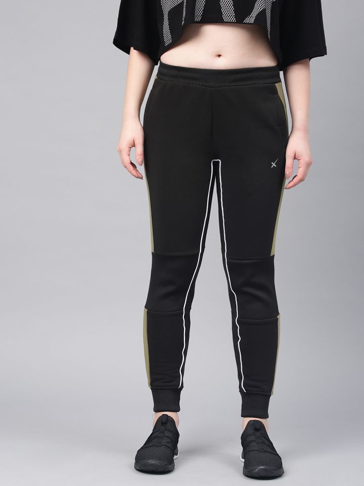 Buy HRX by Hrithik Roshan Women Black Solid Joggers - Track Pants for Women  18228316