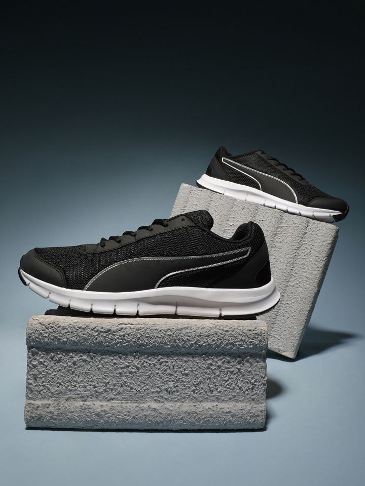 Buy Puma Men Black Mesh Sneakers