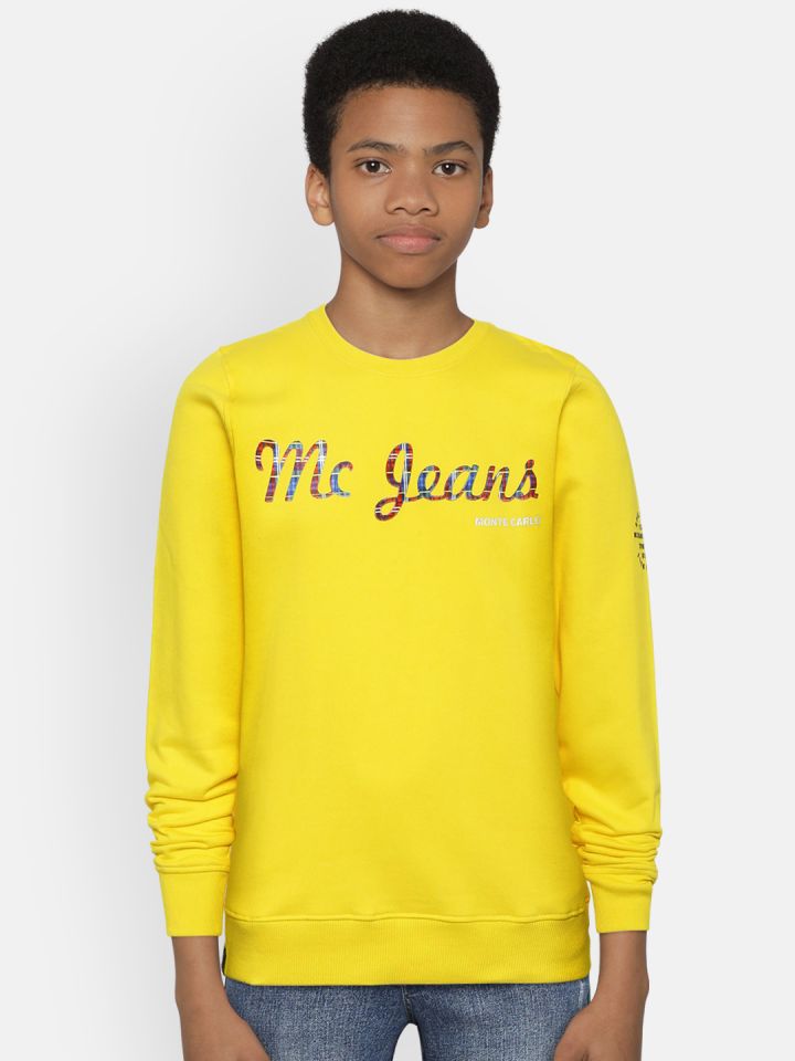Boys yellow sweatshirt hot sale