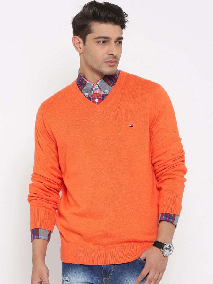 Tommy hilfiger discount jumper orange