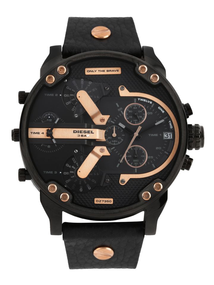 DIESEL Men Black Dial Chronograph Watch DZ7350