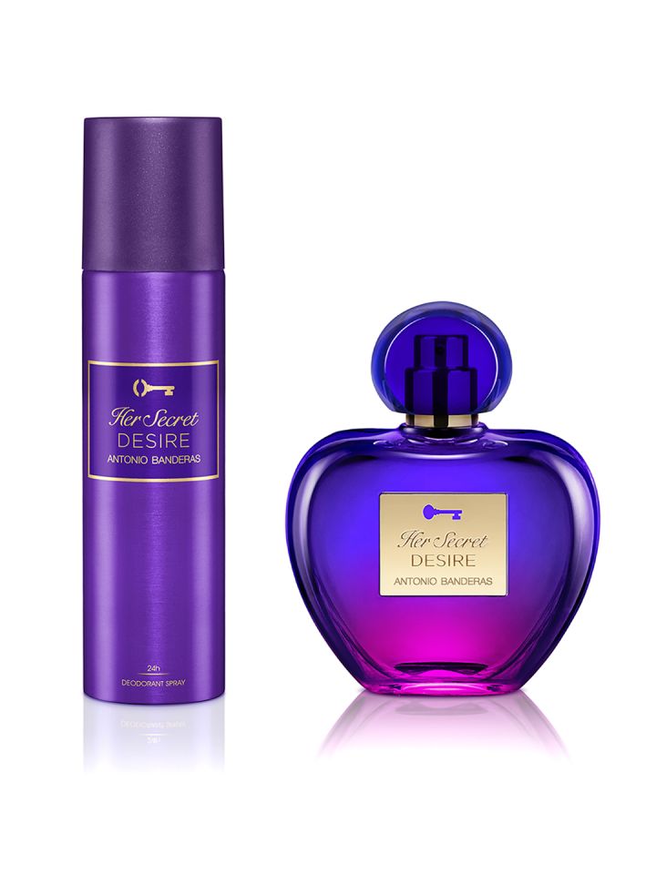 Antonio Banderas Women Set of Her Secret Desire Eau de Toilette Deodorant Spray