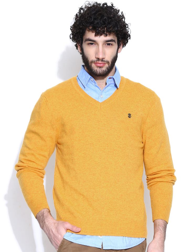 Buy IZOD Yellow Lambswool Sweater Sweaters for Men 1049483 Myntra