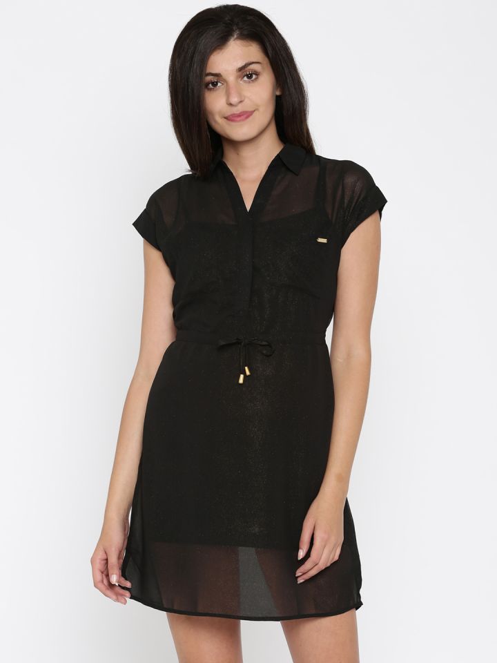black shimmery dress