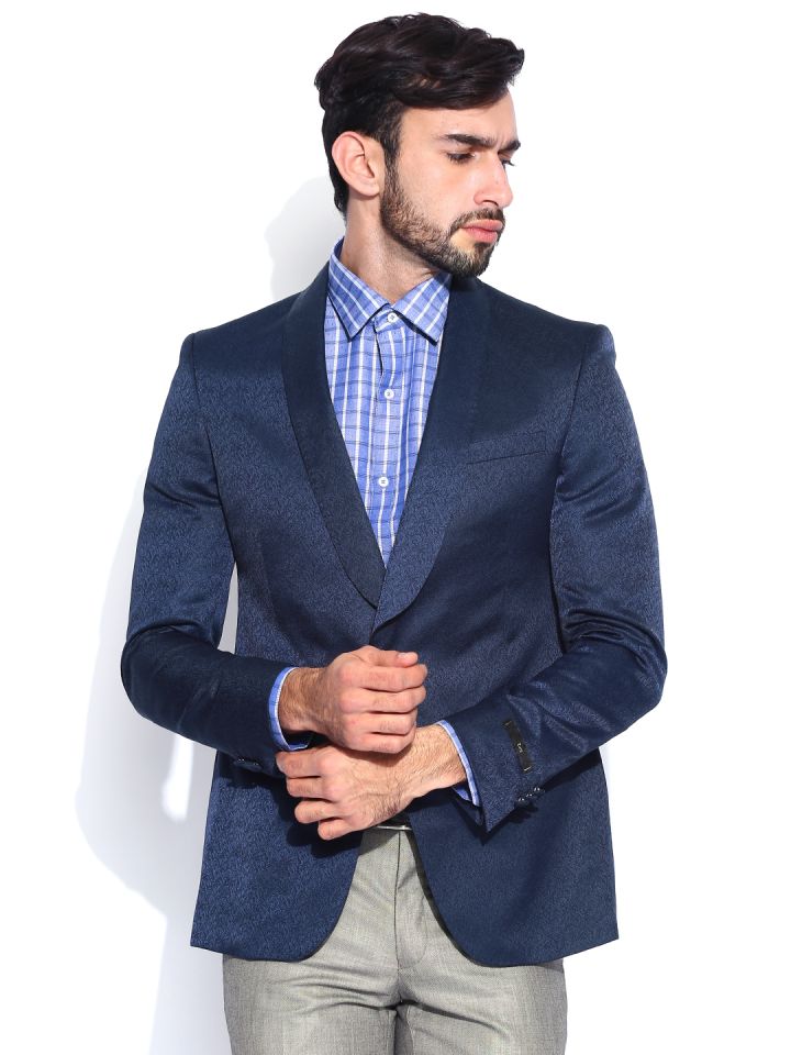 Peter england blue best sale blazer