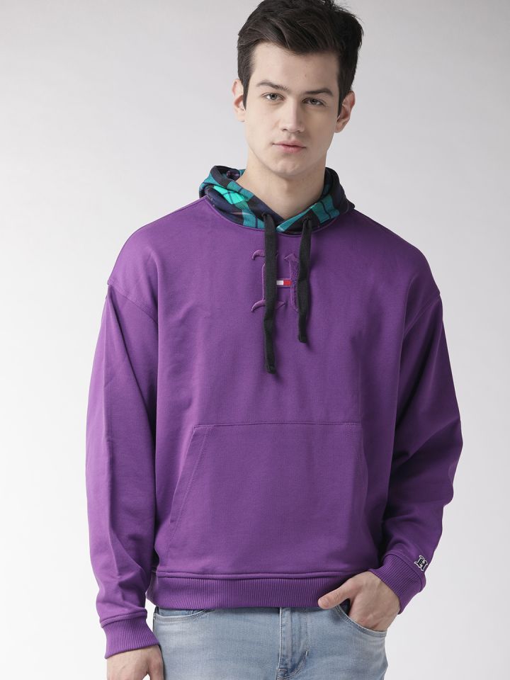 Tommy hilfiger purple sweatshirt clearance