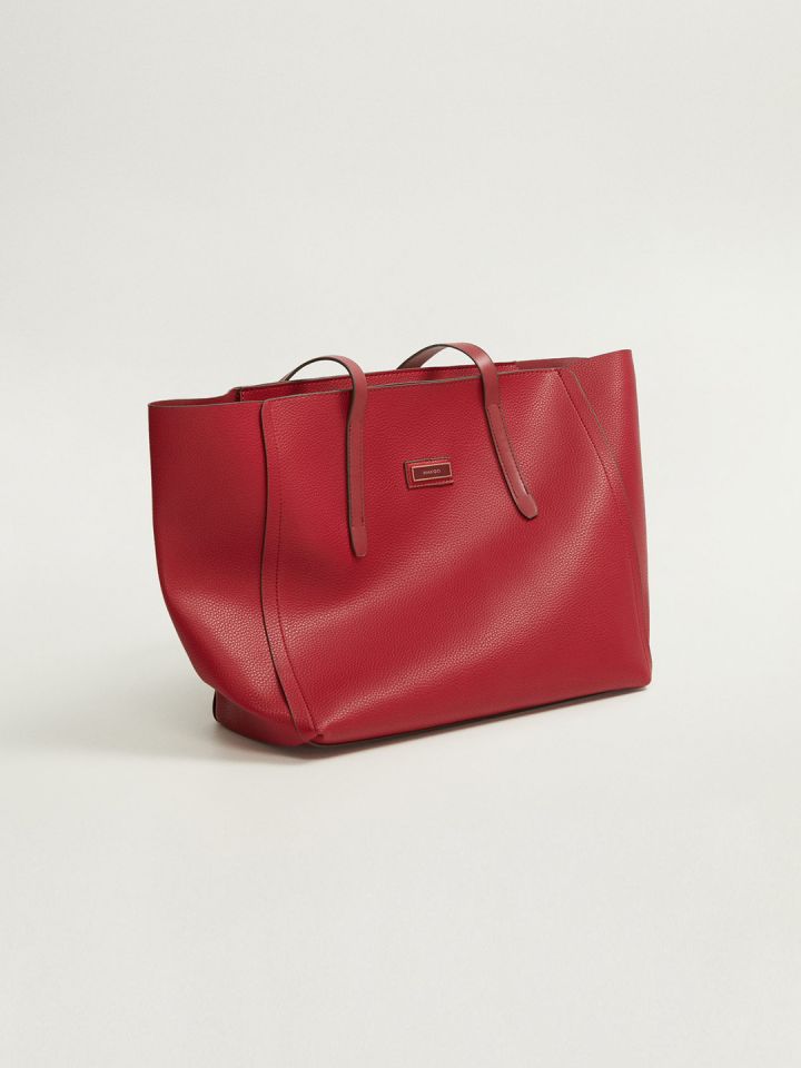 Mango maroon solid shoulder bag new arrivals