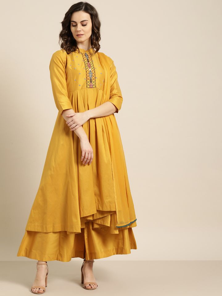 Sangria yellow kurta sales