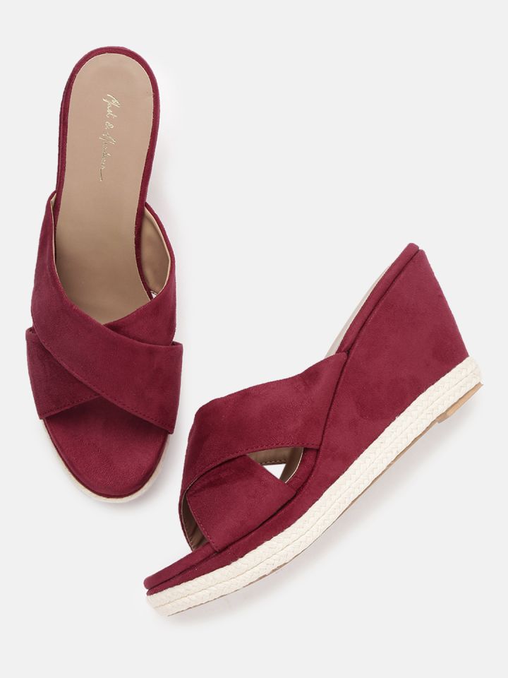 Burgundy sandals top