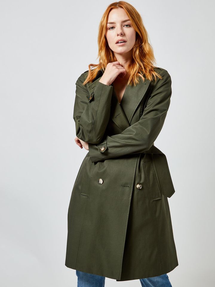 Buy DOROTHY PERKINS Women Olive Green Solid Double