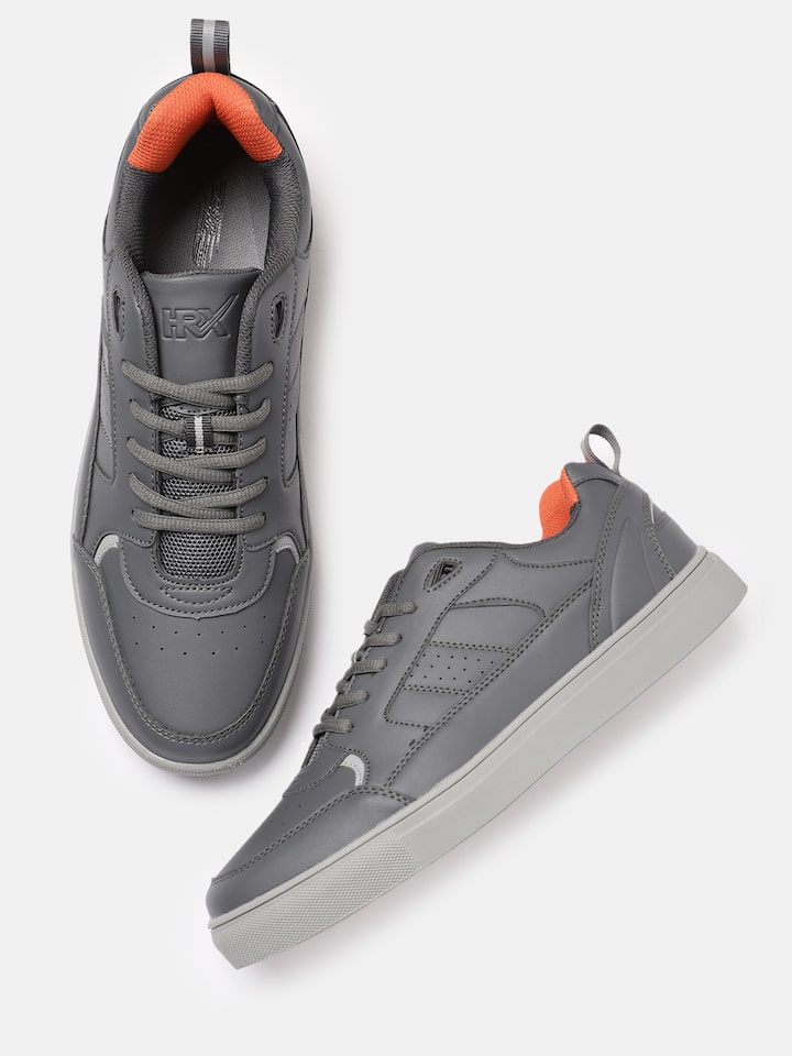 hrx mens grey sneakers
