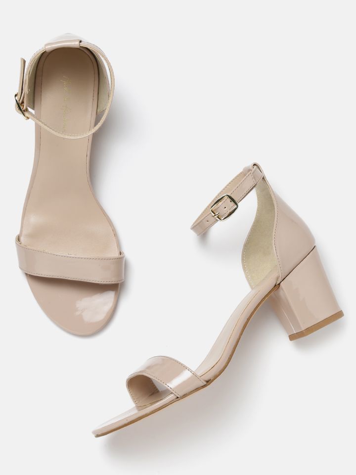 Block hotsell beige heels