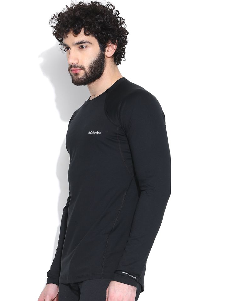 Columbia Men Black Heavyweight Stretch Outdoor T shirt