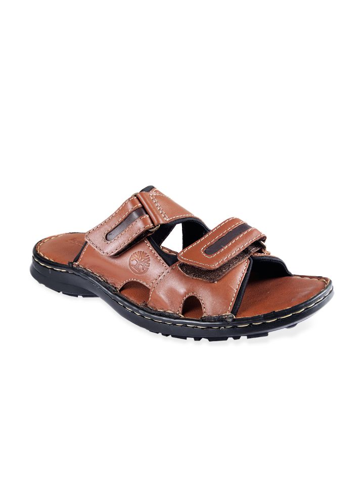 Ventoland Men Tan Brown Leather Sandals