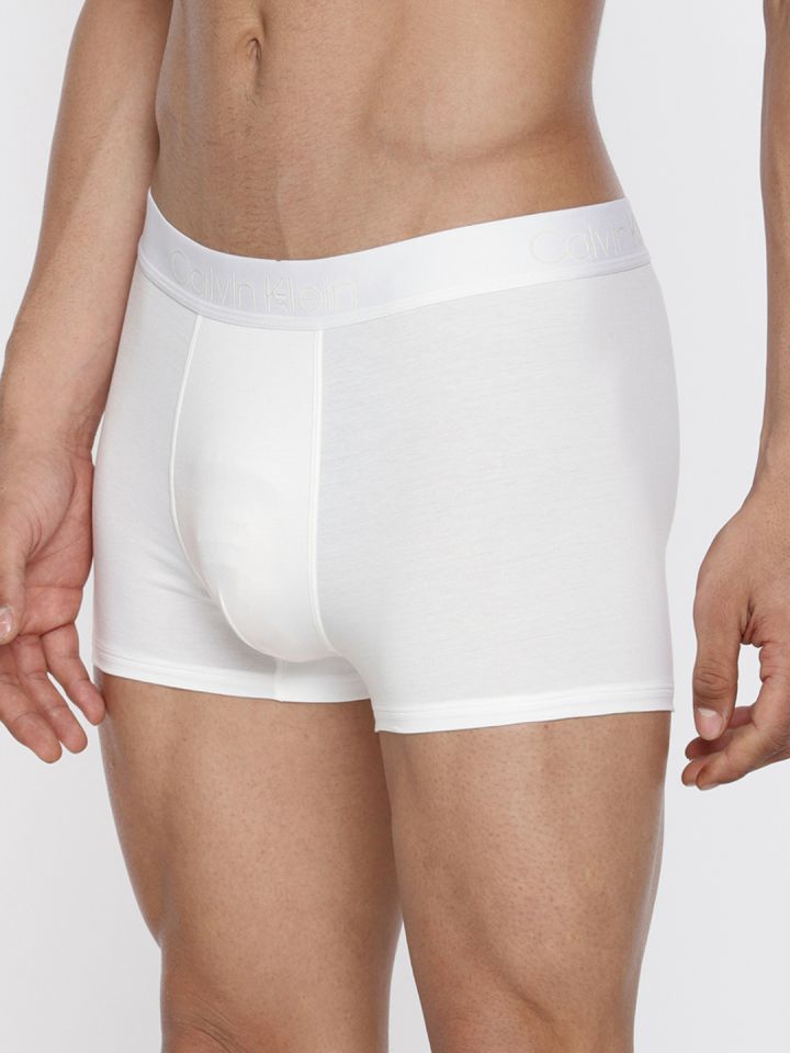 Buy Calvin Klein Underwear Men White Solid Trunk NB1932100 Trunk