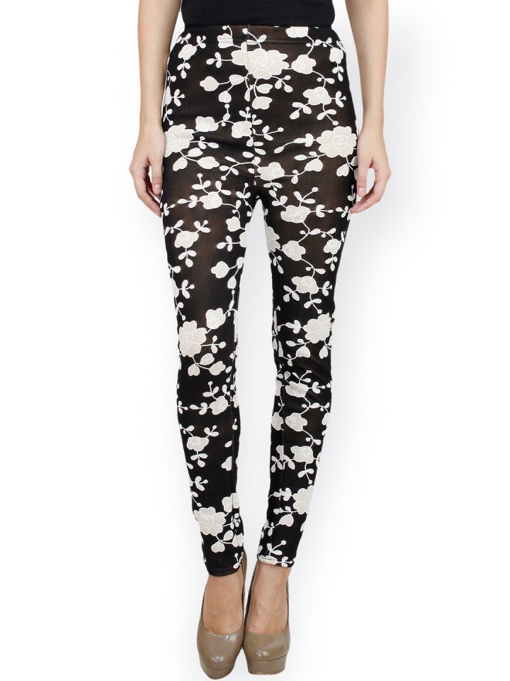 Printed outlet jeggings myntra