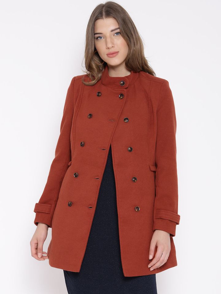 Buy Numero Uno Brick Red Coat Coats for Women 1075139 Myntra