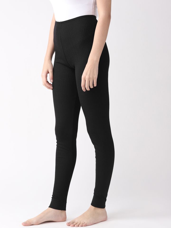 Buy Marks & Spencer Women Black Solid Thermal Leggings - Thermal