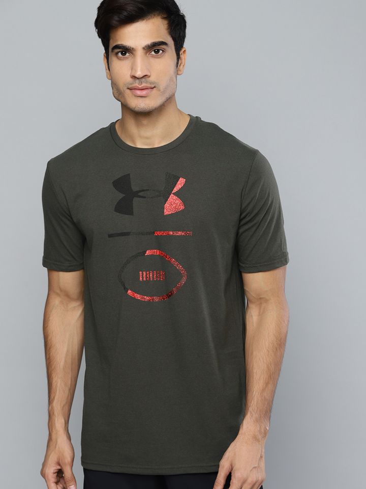 Under armour football top olive