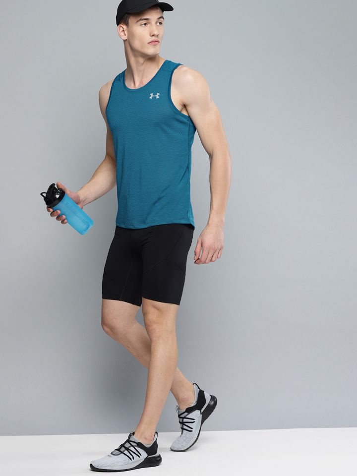 Buy UNDER ARMOUR Men Teal Blue Streaker 2.0 Singlet Solid Running