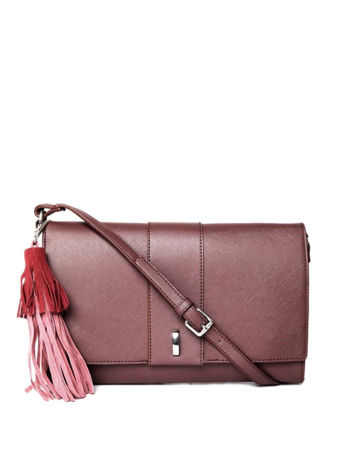 Parfois Black Sling Bag with Detachable Tassel