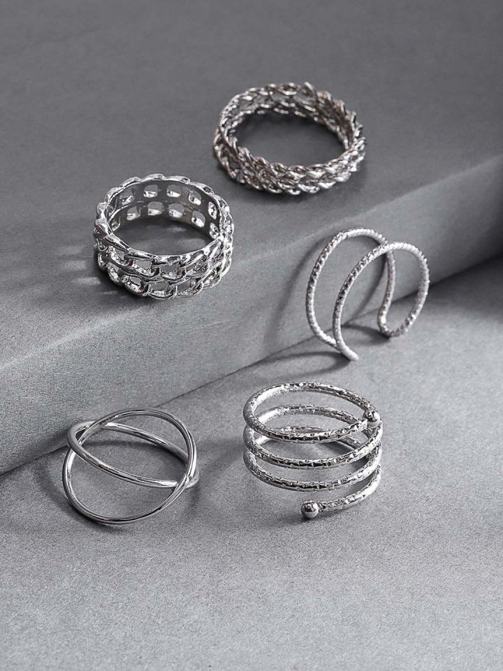 Myntra store silver rings