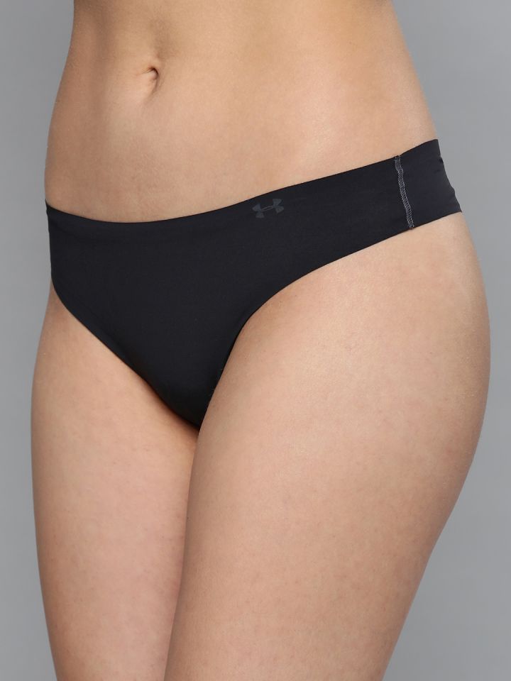 Buy Clovia Mid Waist Seamless Laser Cut Hipster Panty In Black online