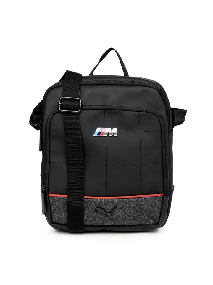 PUMA Unisex Black BMW M Collection Messenger Bag