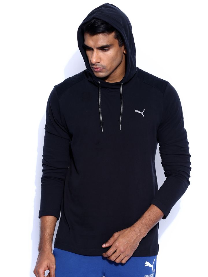 Puma hooded t shirt hotsell