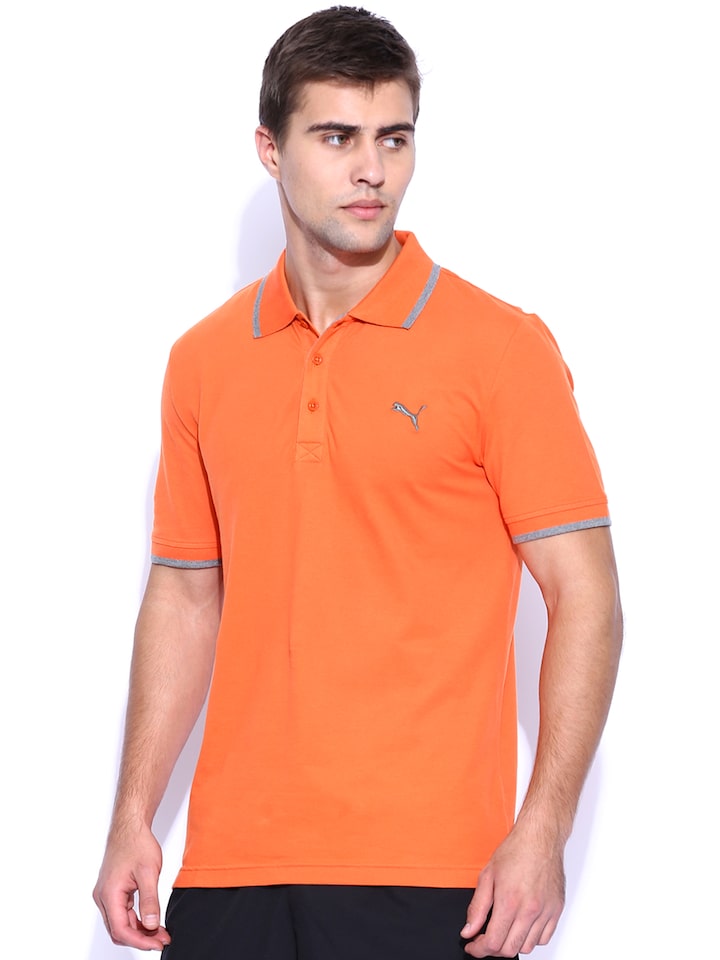 puma orange polo shirt