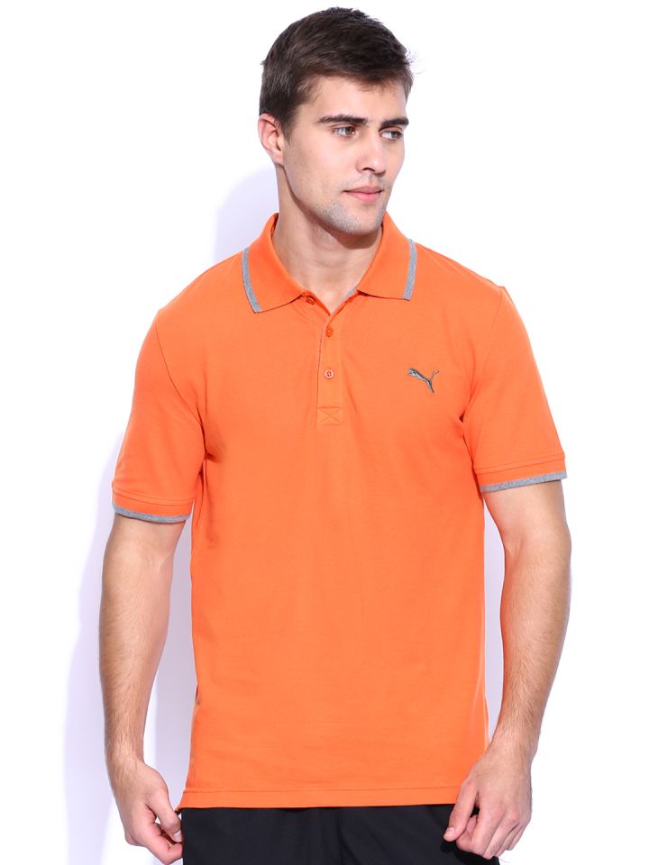 Puma orange polo shirt deals
