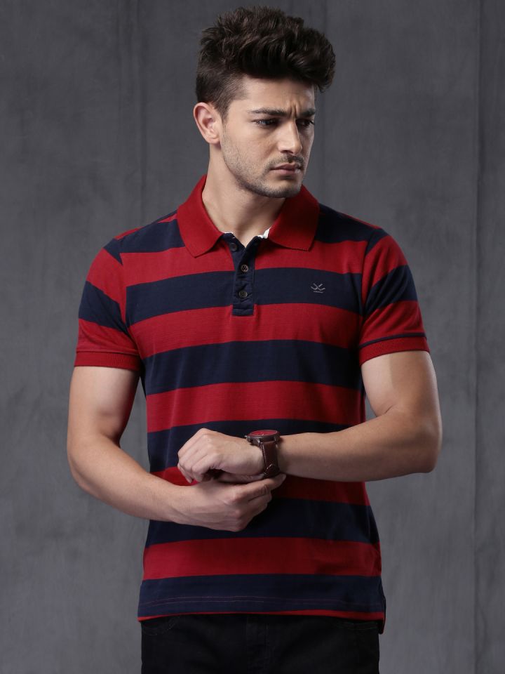 red striped polo t shirt