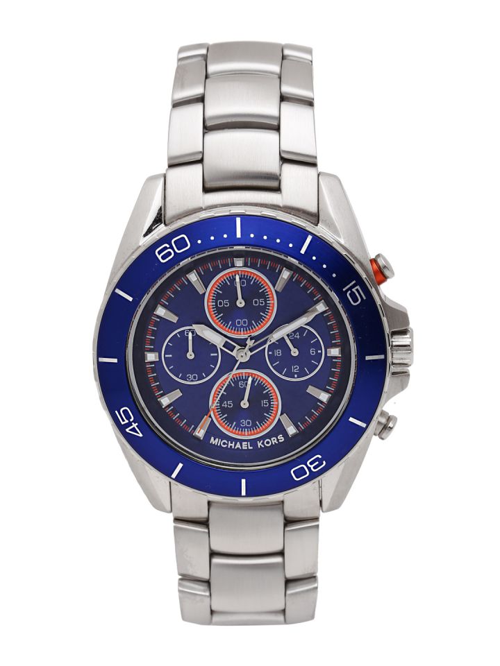 Michael kors blue face watch mens sale