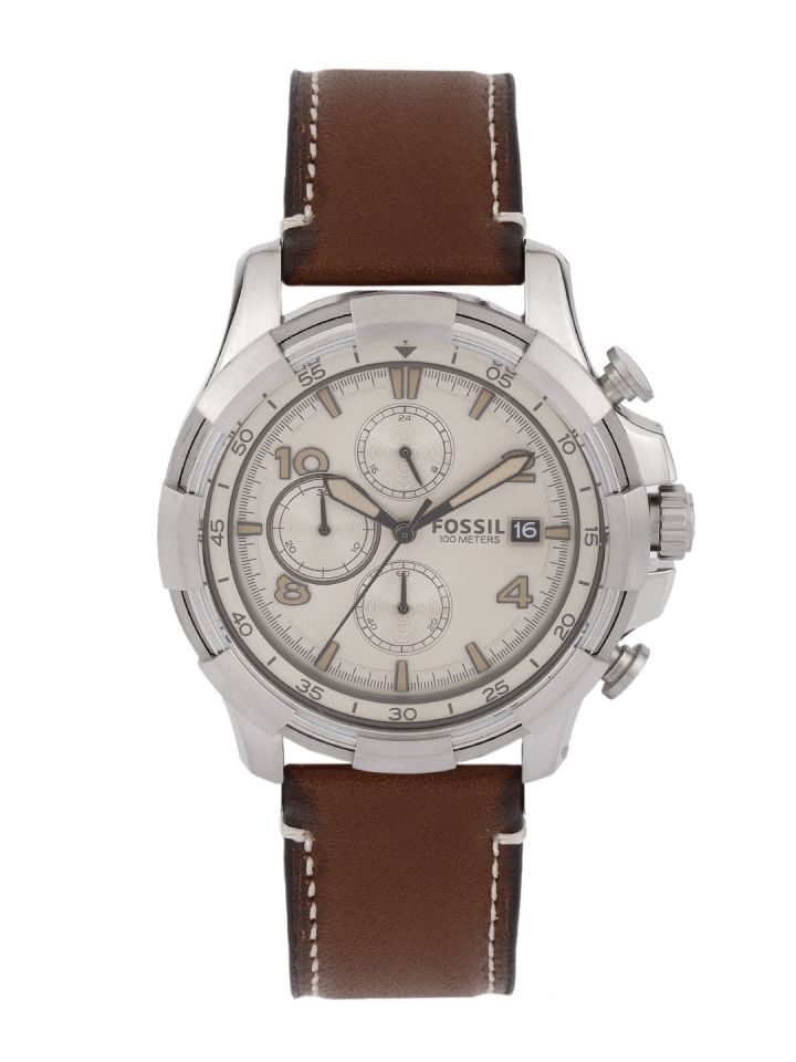 Buy Fossil Men Beige Dial Watch FS5130 Myntra
