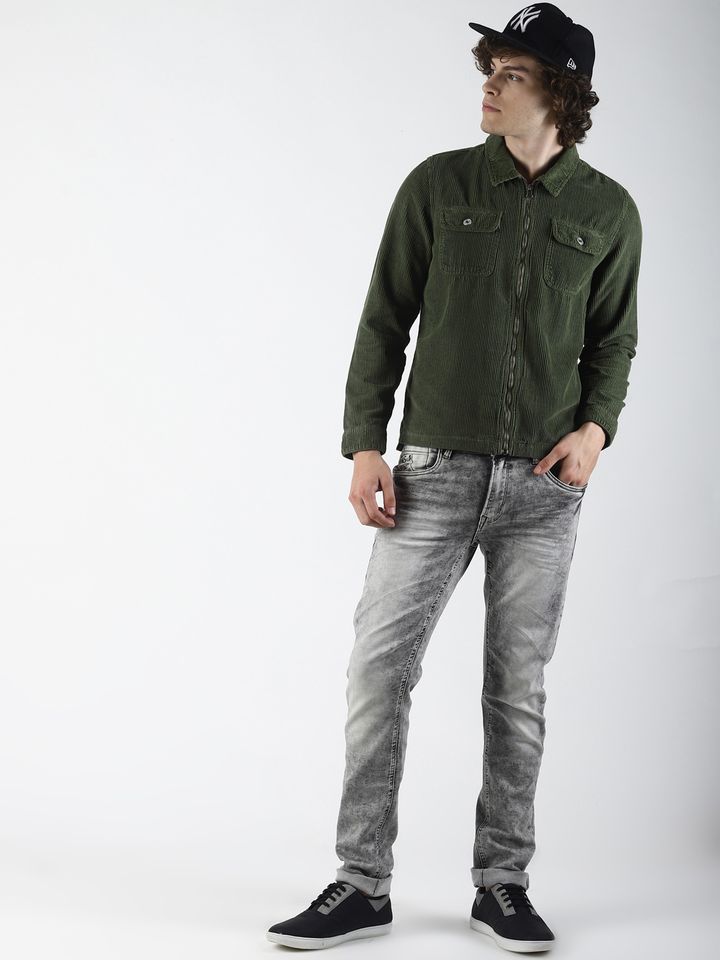 Solid Corduroy Jacket - Jackets for Men 