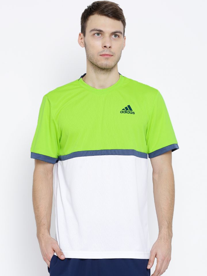 Buy ADIDAS Neon Green & White Court Tennis T - Tshirts for Men 1099972 | Myntra
