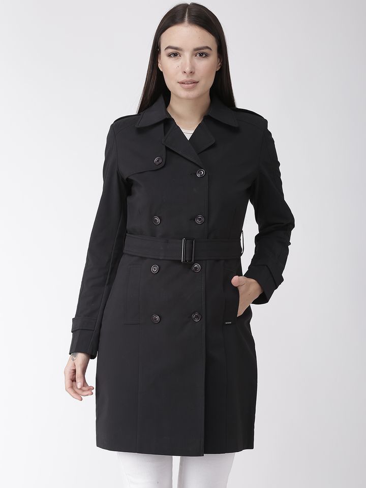 Buy Okane Women Black Solid Double 