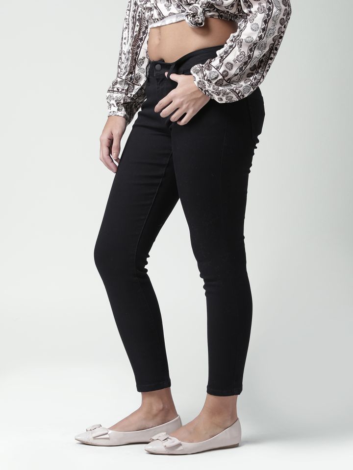 Buy FOREVER 21 Black Low Rise Skinny Ankle Length Jeans Jeans