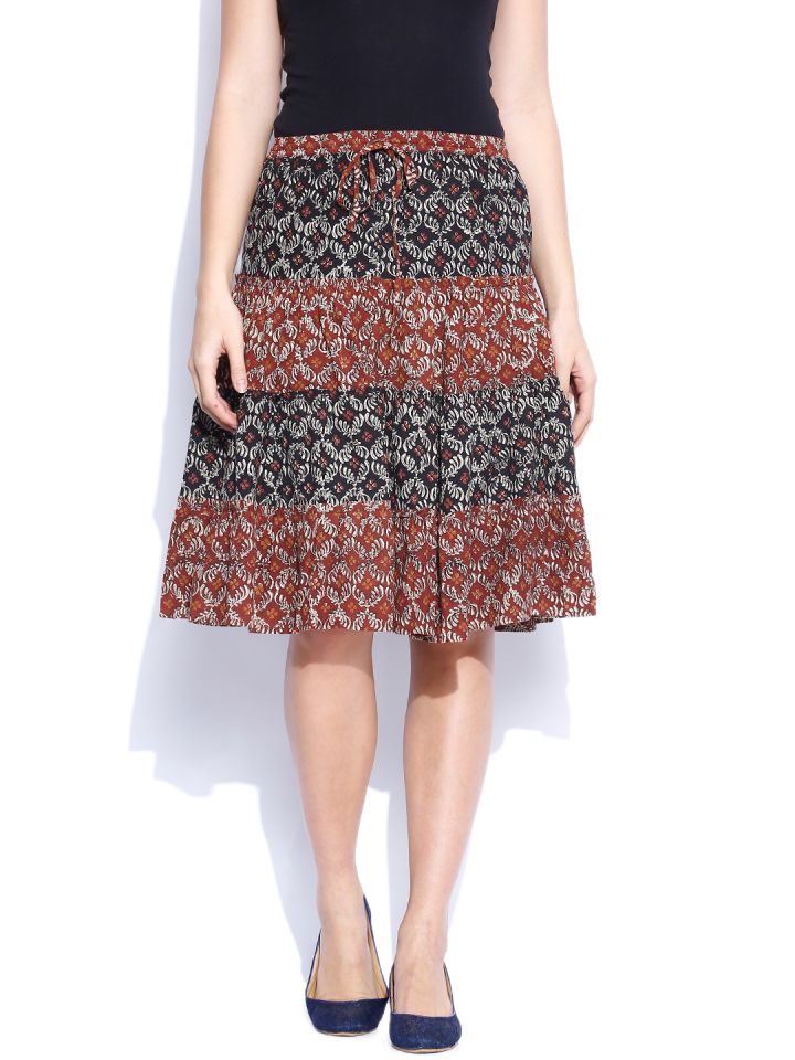 Knee length skirts myntra hotsell