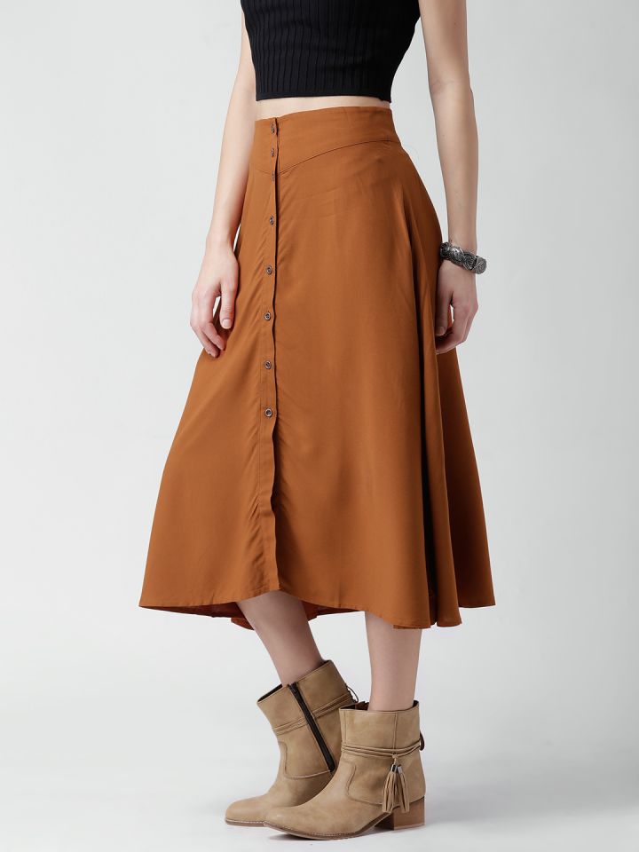 Button front midi deals skirt forever 21