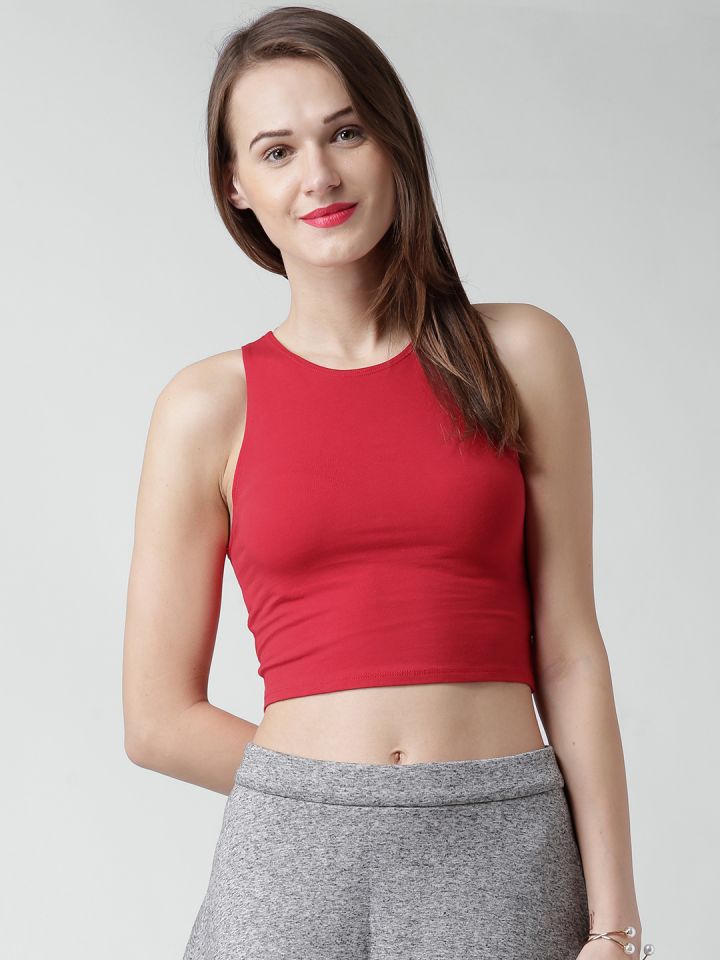 Forever 21 red crop top discount