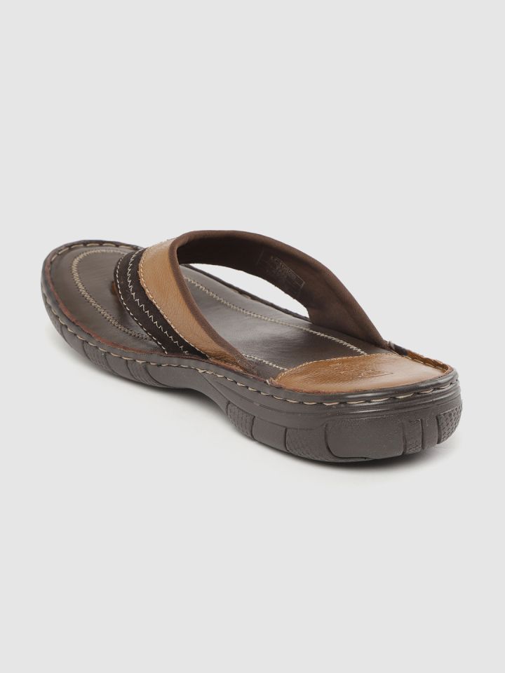 Buy Lee Cooper Men Coffee Brown Leather Colourblocked Comfort