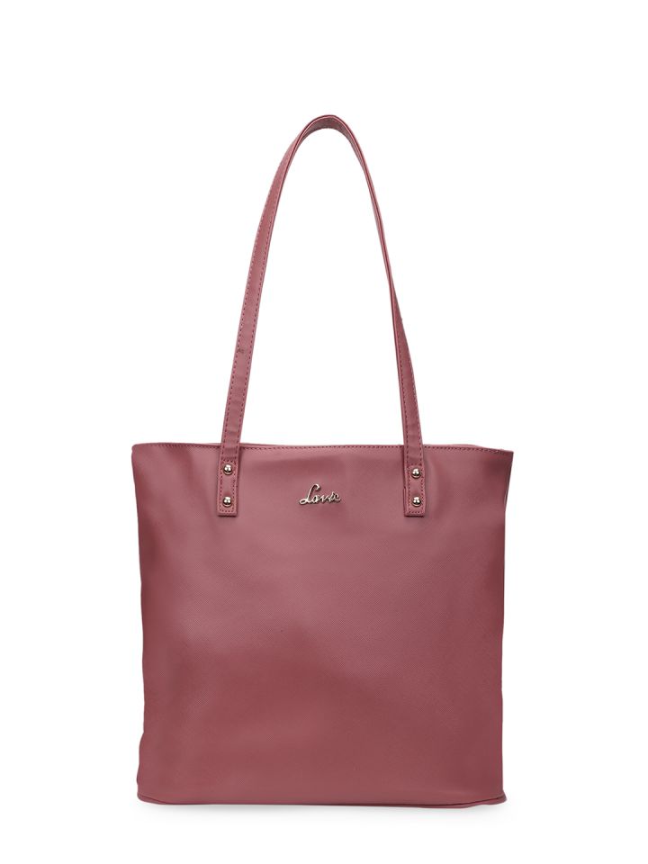 Buy Lavie Pavo Pink Solid Tote Bag Handbags for Women 11057450