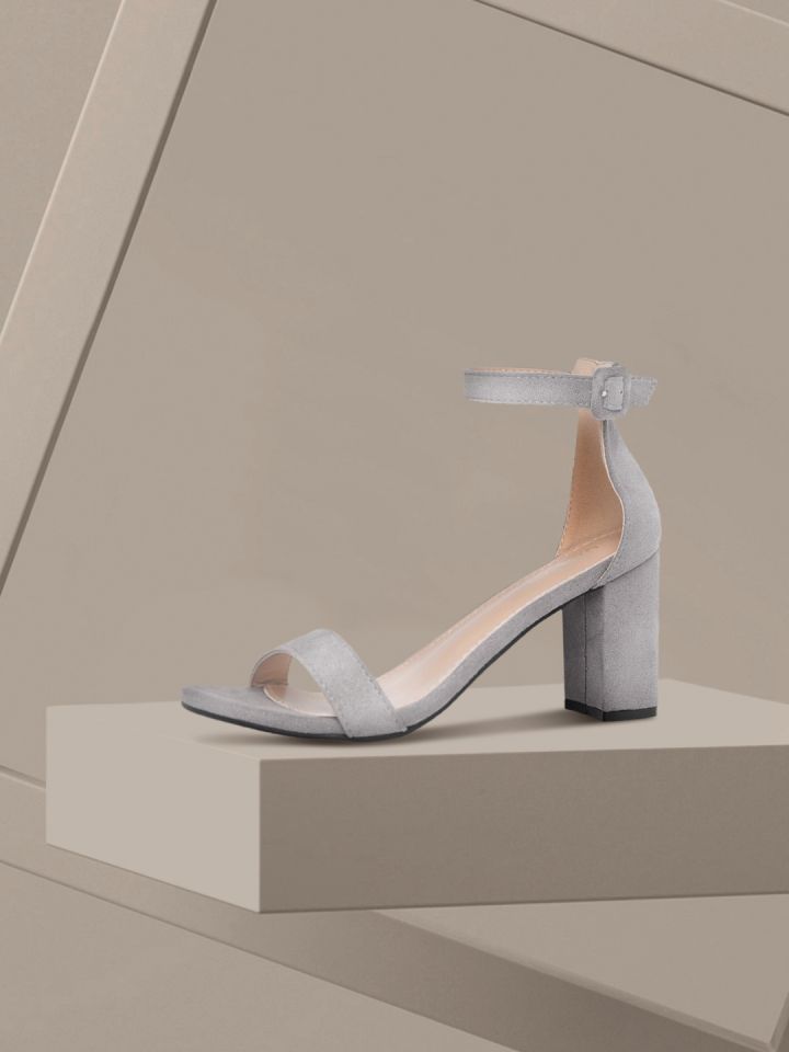 Allen Solly Women Grey Mid Top Solid Heels
