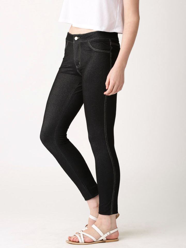Myntra outlet black jeggings